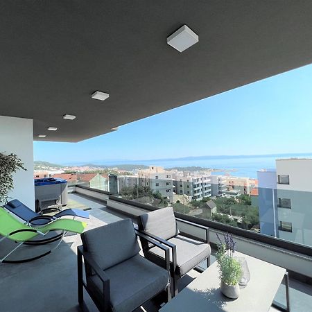 Ferienwohnung Lux Penthouse Panoramic View With Jacuzzi Makarska Exterior foto