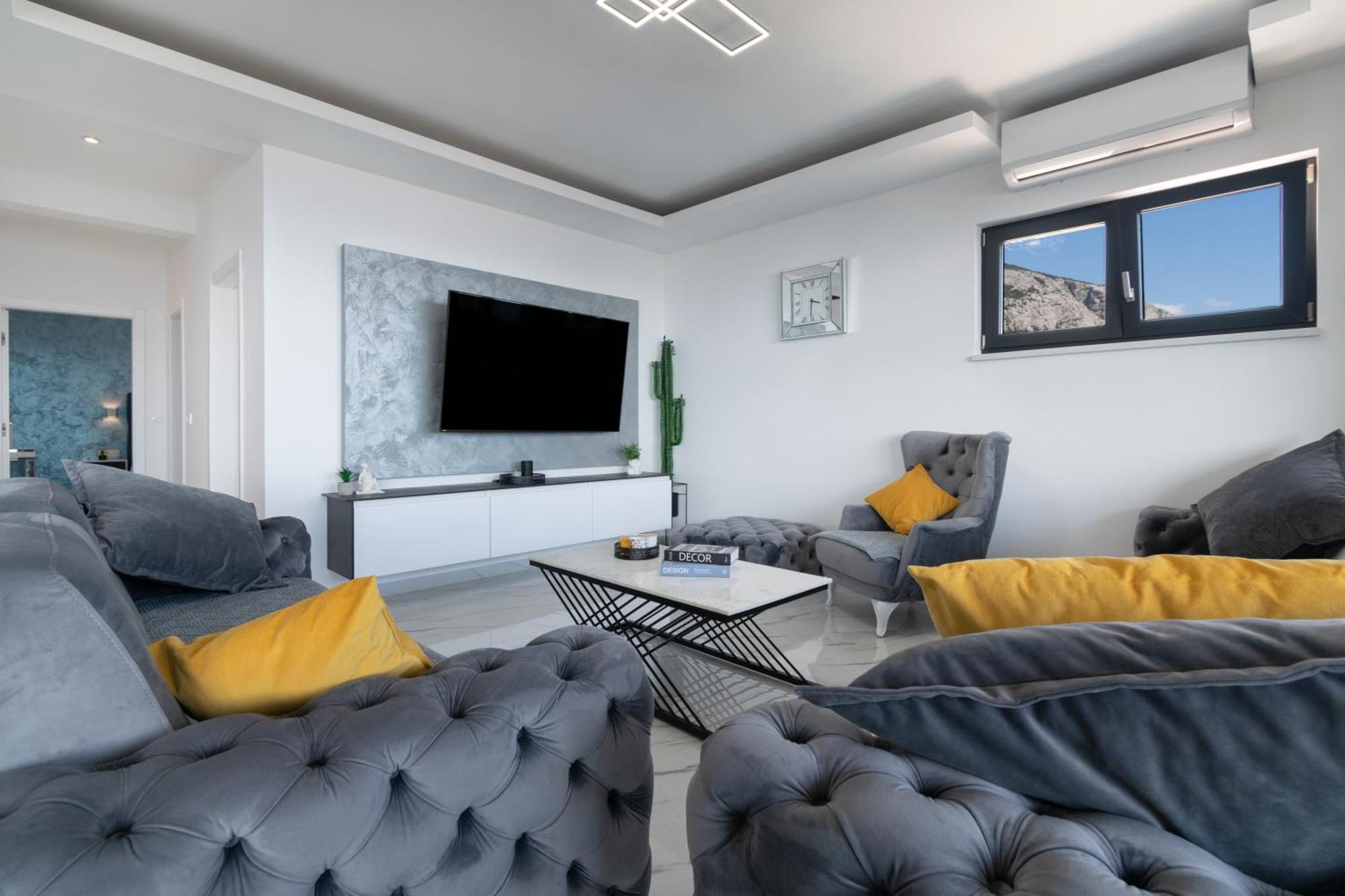 Ferienwohnung Lux Penthouse Panoramic View With Jacuzzi Makarska Exterior foto
